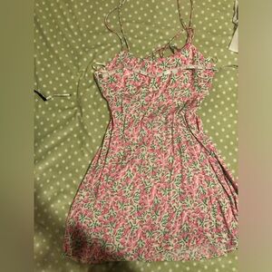 Pink Zara floral dress